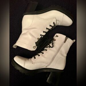 Marc Fisher White Combat Boots - 7M
